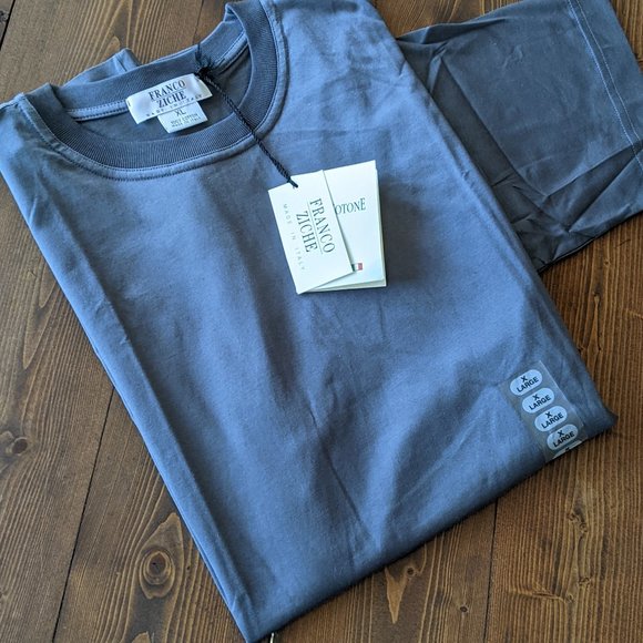 NWT Man's Franco Ziche Charcoal Made in Italy Short Sleeve Tee - XL 432359 - Picture 13 of 15